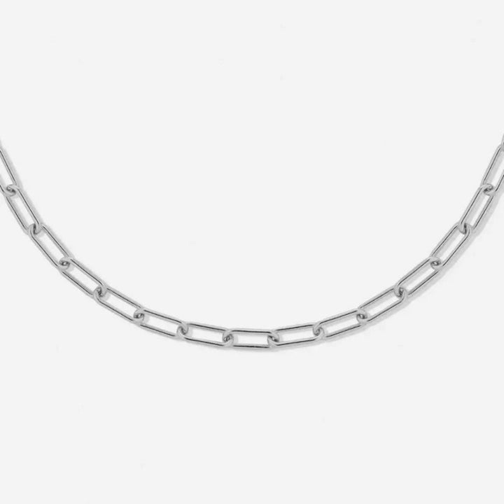 Paperclip Choker Necklace - Lina-Silver-The Livary