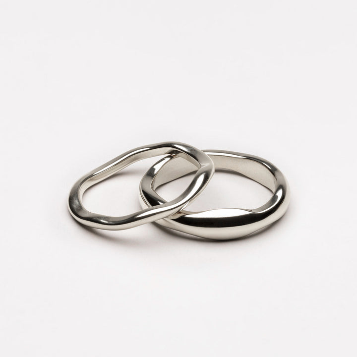 Stackable Ring Set - Luna-5-Silver-The Livary
