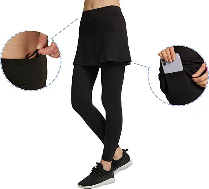 Rock leggings with practical side pockets – Mireille-Wine red-S-The Livary