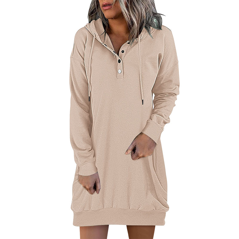 Minimalistic Long Women's Hoodie – Valeria-Pink-S-The Livary
