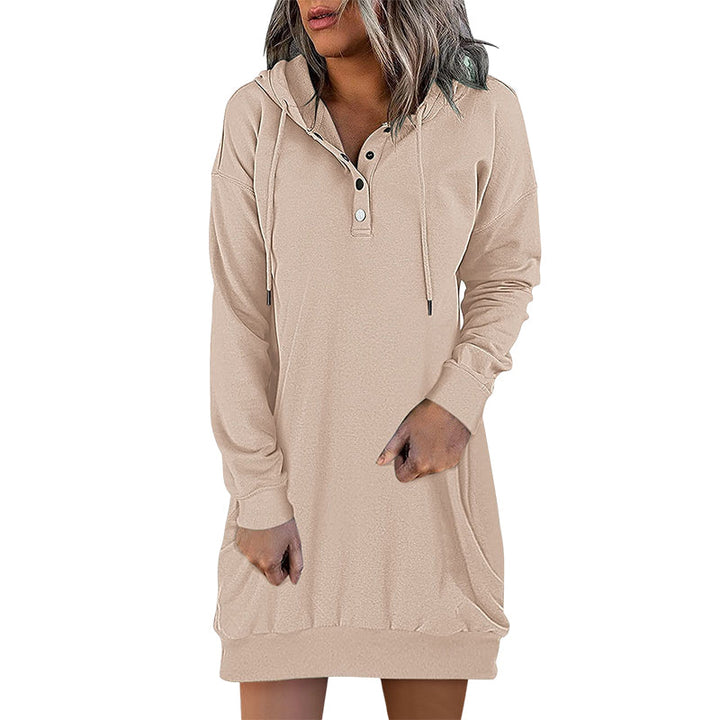 Minimalistic Long Women's Hoodie – Valeria-Pink-S-The Livary