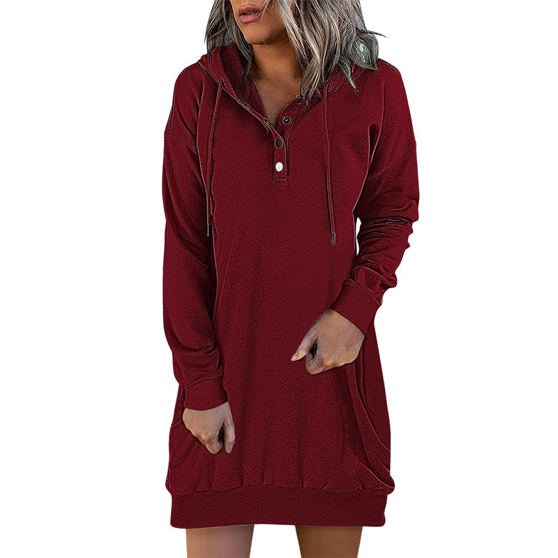 Minimalistic Long Women's Hoodie – Valeria-Pink-S-The Livary