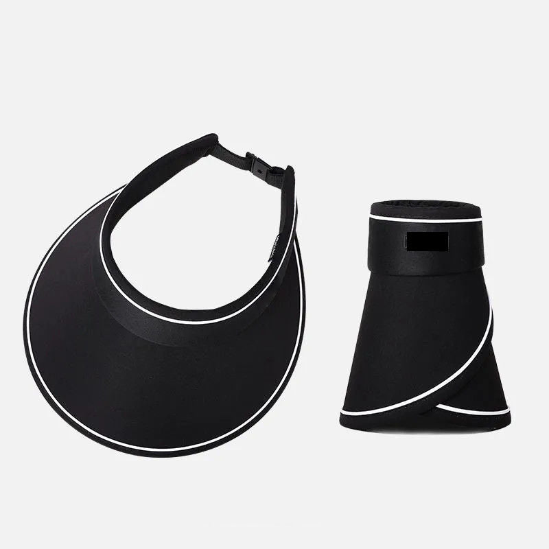 Trendy roll-up sun hat with extra protection – FoldSun Pro-Black-The Livary