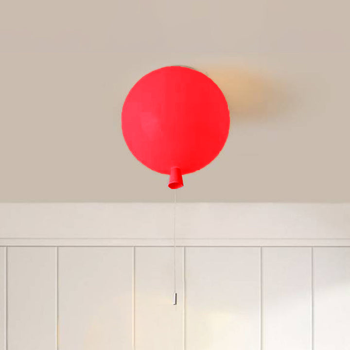 Compact Modern LED Balloon Ceiling Light - AuraLite-7.87 in-Red-The Livary