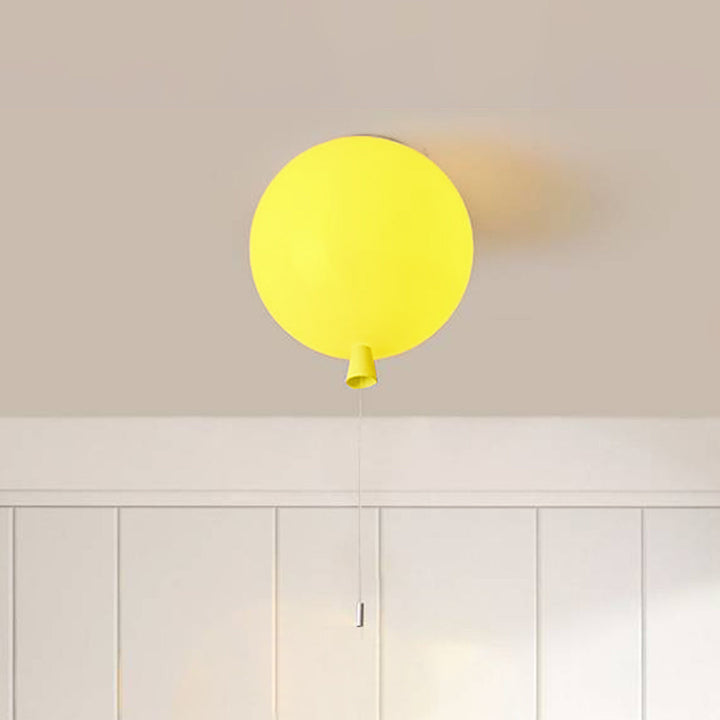 Compact Modern LED Balloon Ceiling Light - AuraLite-7.87 in-Yellow-The Livary