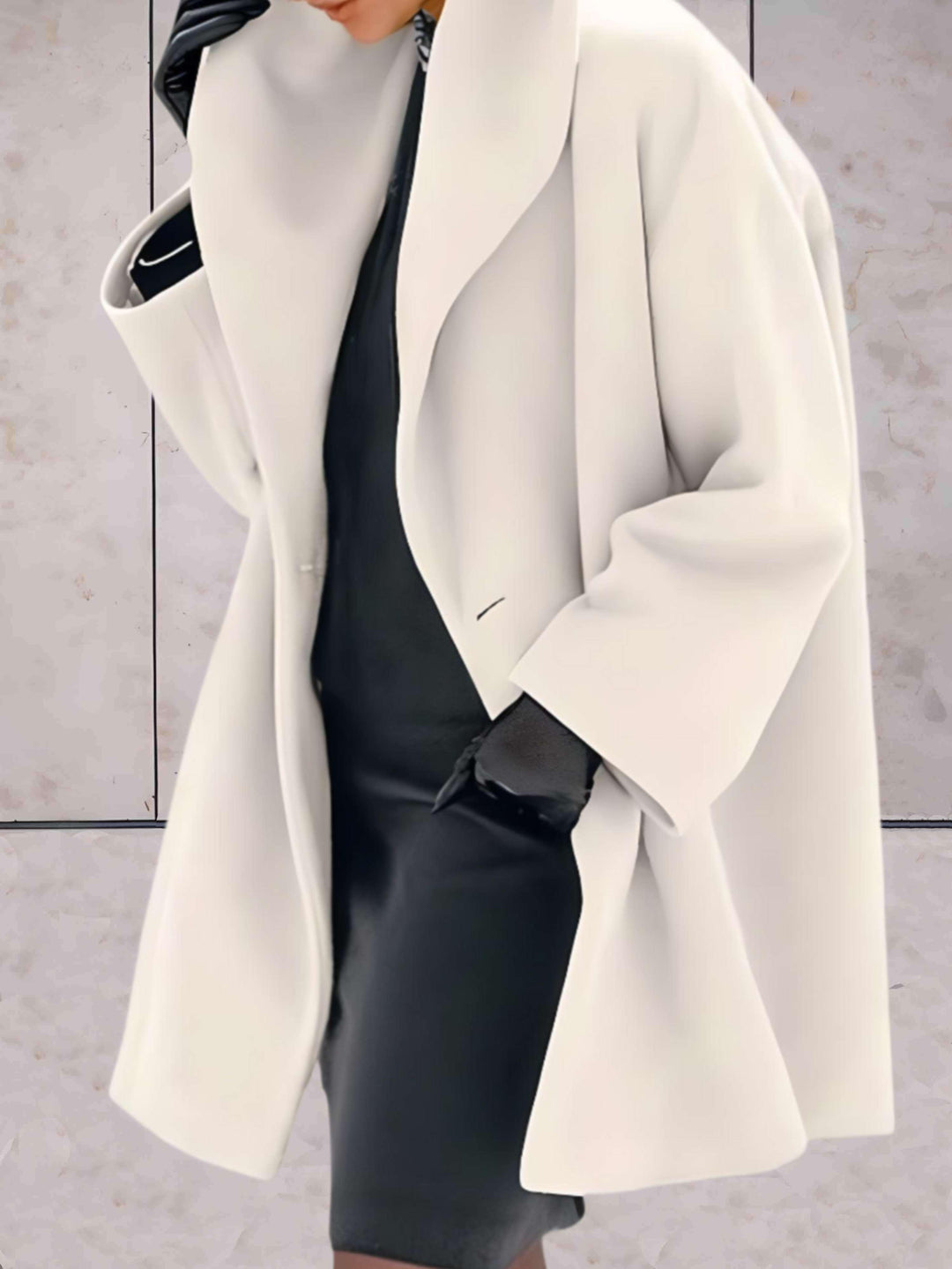 Stylish Loose Women's Winter Jacket - Evelyn-Cream-S-The Livary