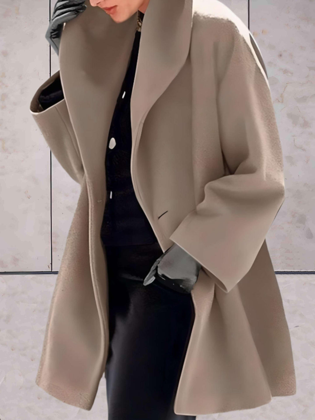 Stylish Loose Women's Winter Jacket - Evelyn-Light brown-S-The Livary