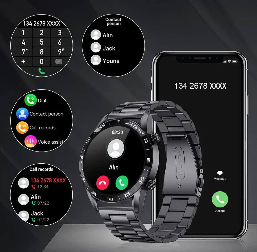 Luxury Men's Smartwatch – Axel-Black 40 mm-The Livary