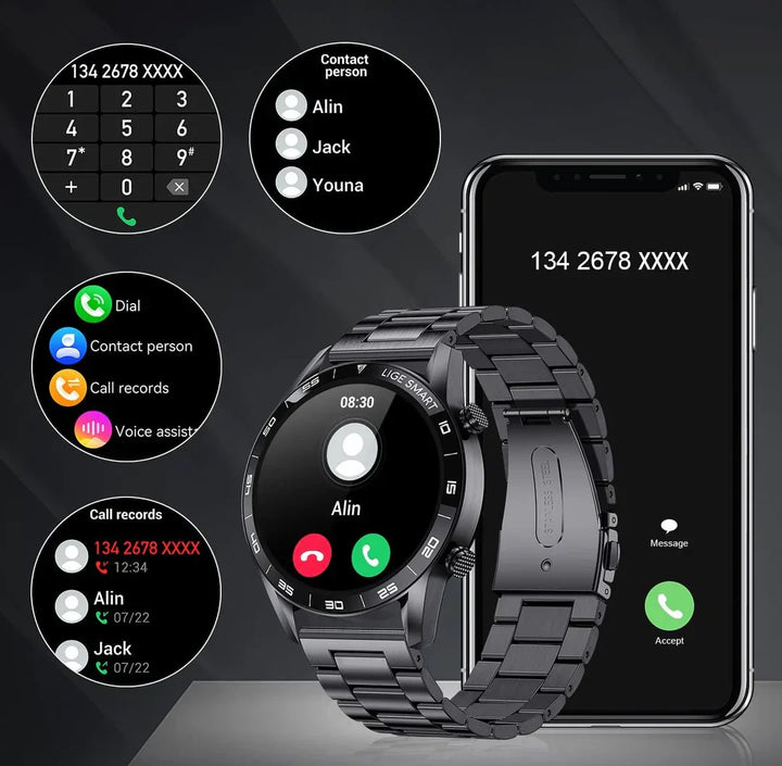 Luxury Men's Smartwatch – Axel-Black 40 mm-The Livary