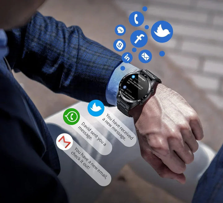 Luxury Men's Smartwatch – Axel-Black 40 mm-The Livary