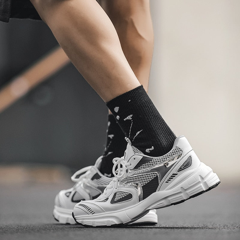 Breathable Sneakers for Sports and Active Lifestyle - Aiden-White grey-3.5-The Livary