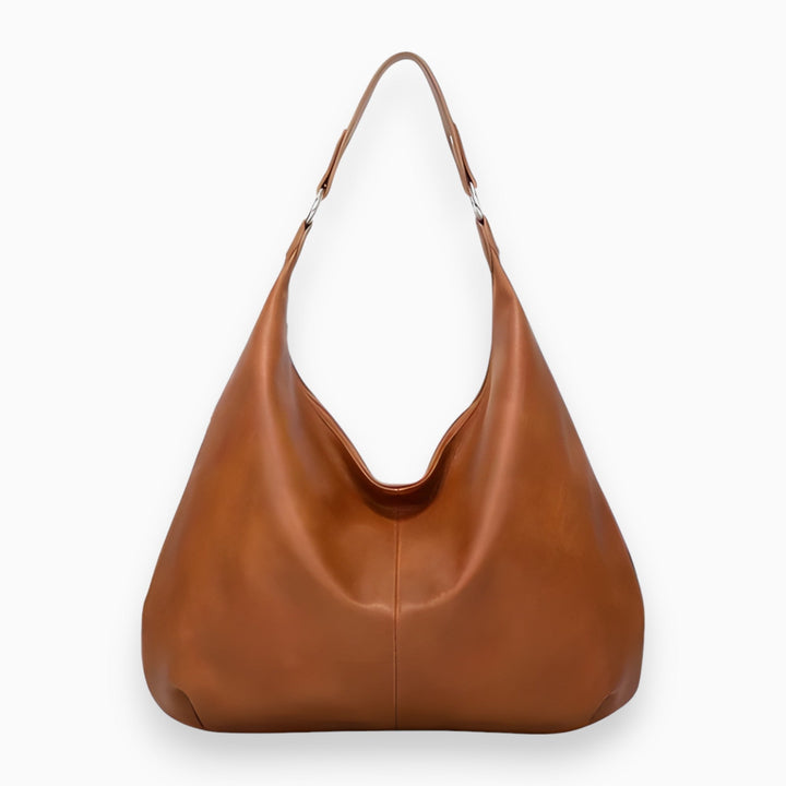 Stylish PU Leather Handbag - Bella-Brown-The Livary