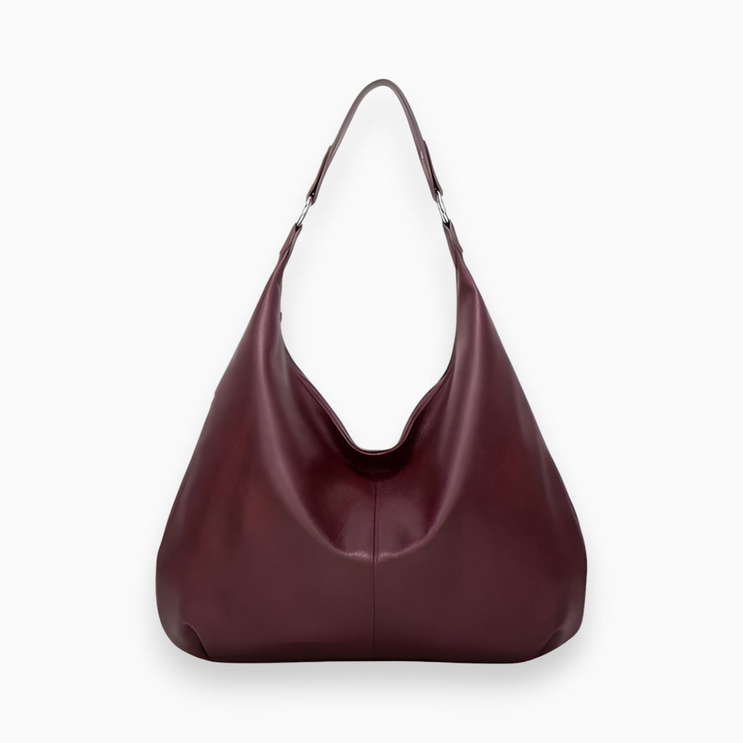 Stylish PU Leather Handbag - Bella-Bordeaux red-The Livary