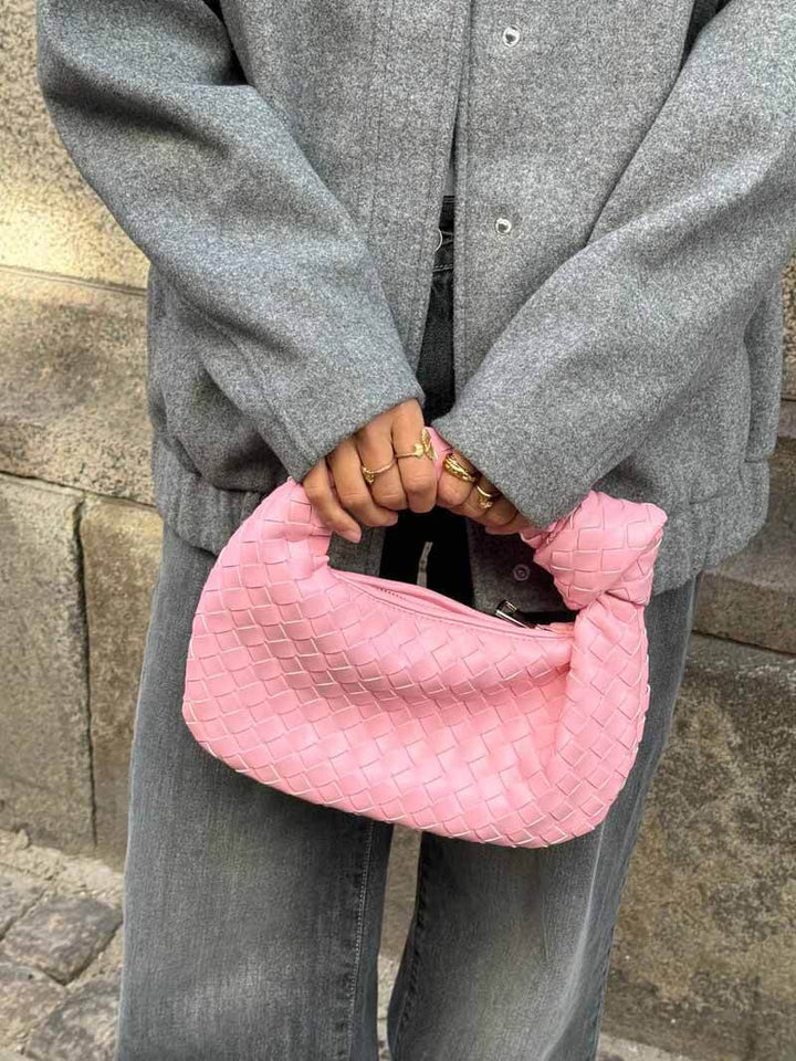 Woven Mini Handbag - Isabella-Black-The Livary