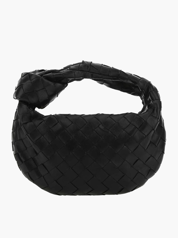 Woven Mini Handbag - Isabella-Black-The Livary