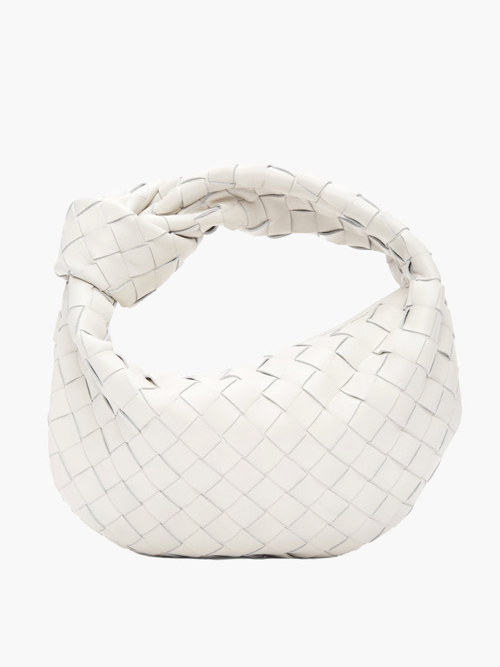 Woven Mini Handbag - Isabella-White-The Livary