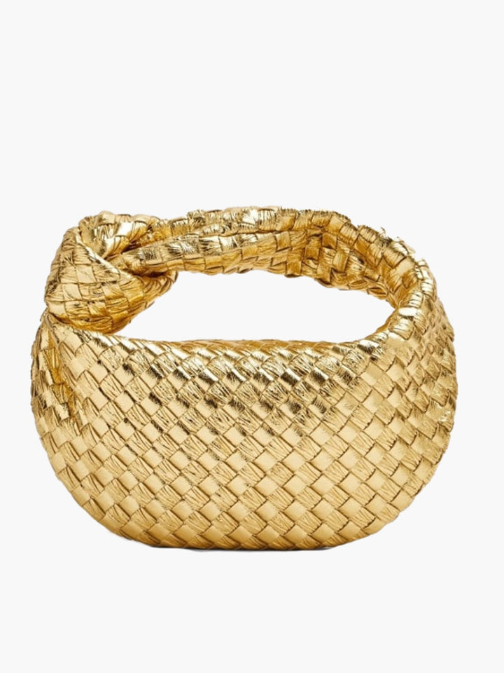 Woven Mini Handbag - Isabella-Gold-The Livary