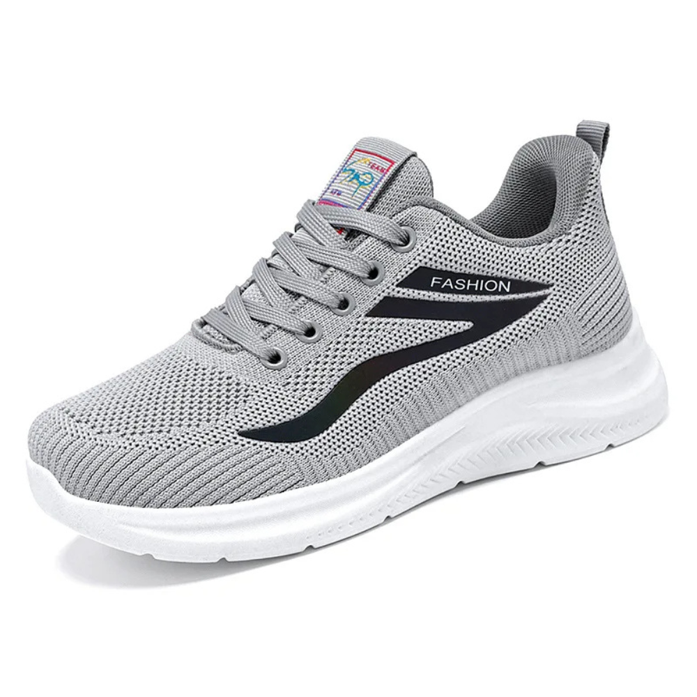 Sporty Orthopaedic Women's Walking Shoes - FitWalk-3.5-Grey-The Livary