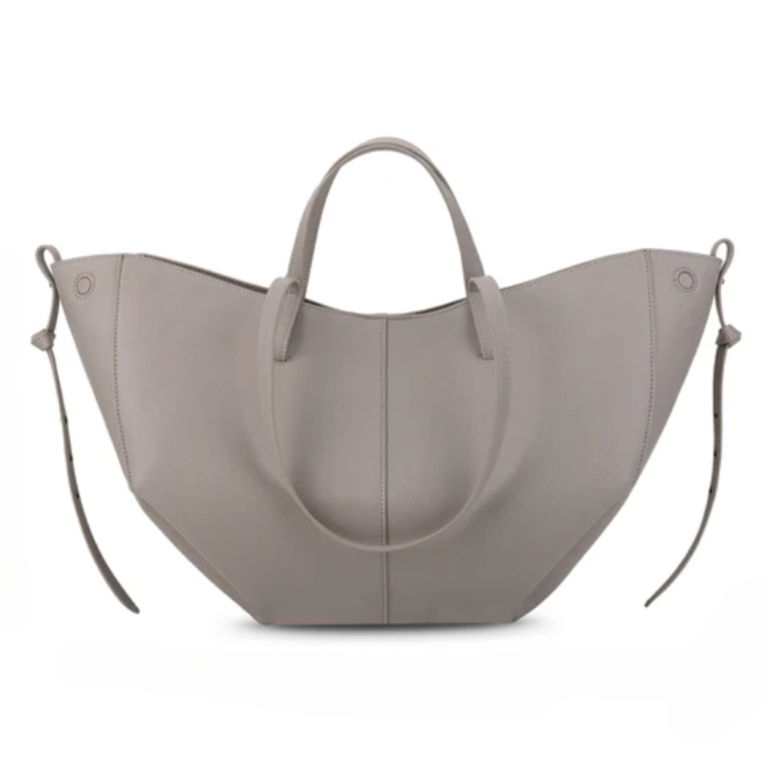 Stylish Leather Handbag - Adeline-Grey-The Livary