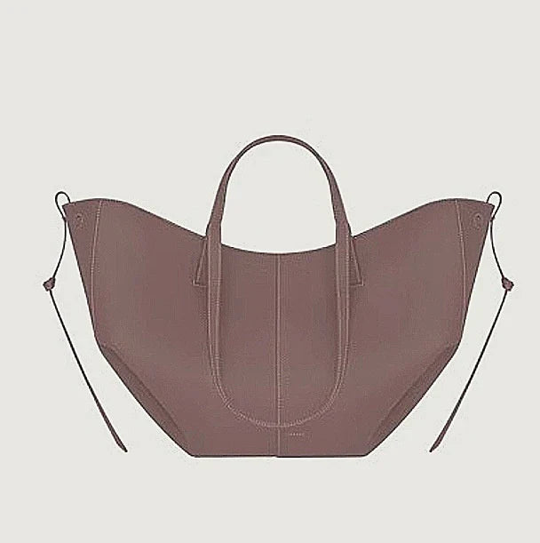 Stylish Leather Handbag - Adeline-Purple-The Livary