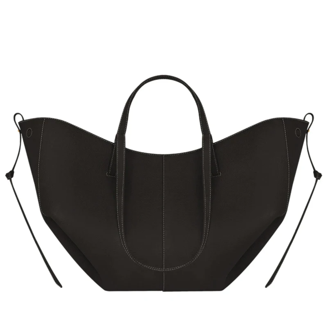 Stylish Leather Handbag - Adeline-Black-The Livary