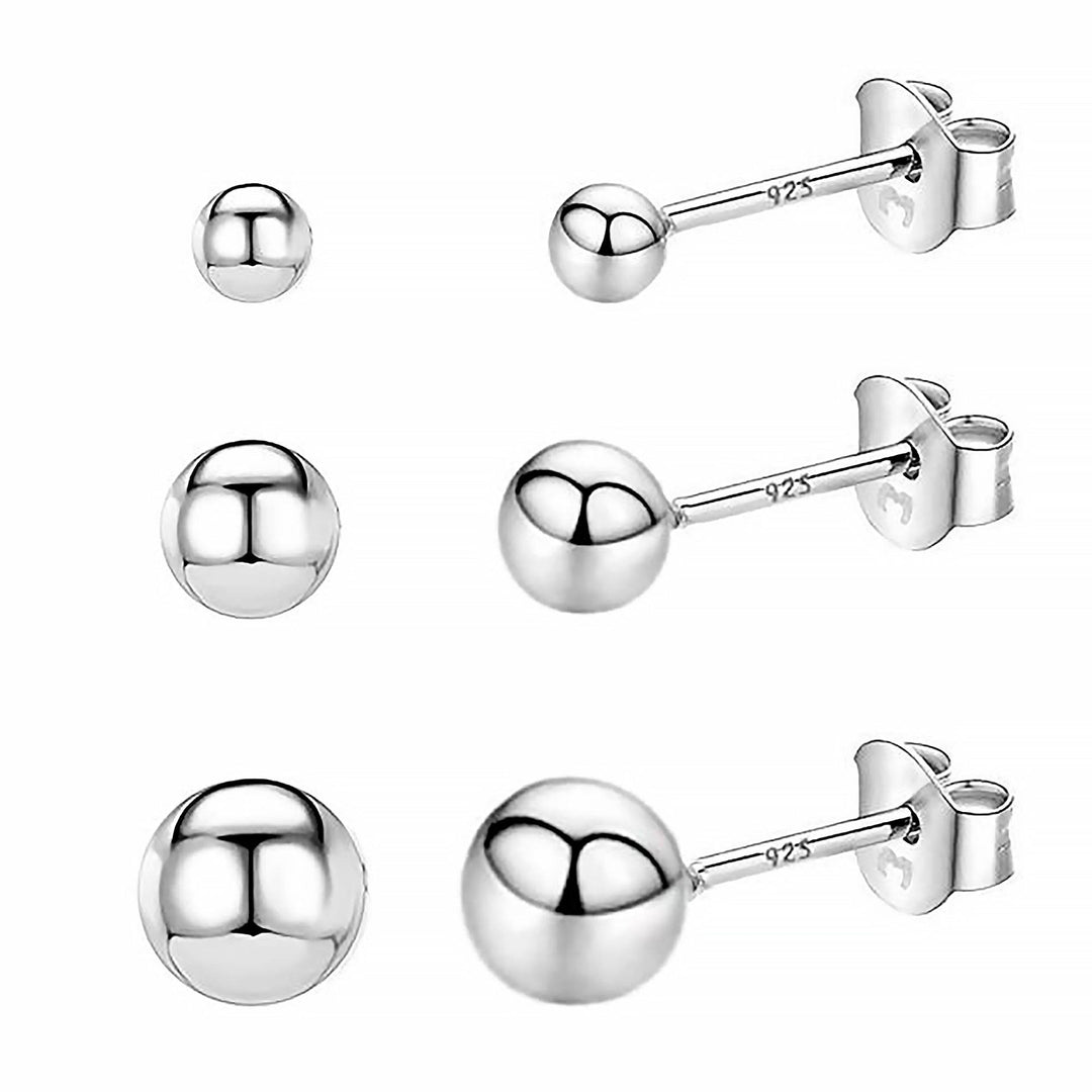 Minimalist Earrings - Lunara-Set (All sizes)-Silver-The Livary