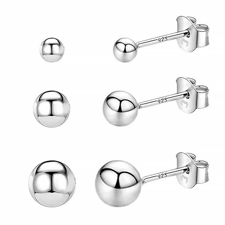 Minimalist Earrings - Lunara-Set (All sizes)-Silver-The Livary