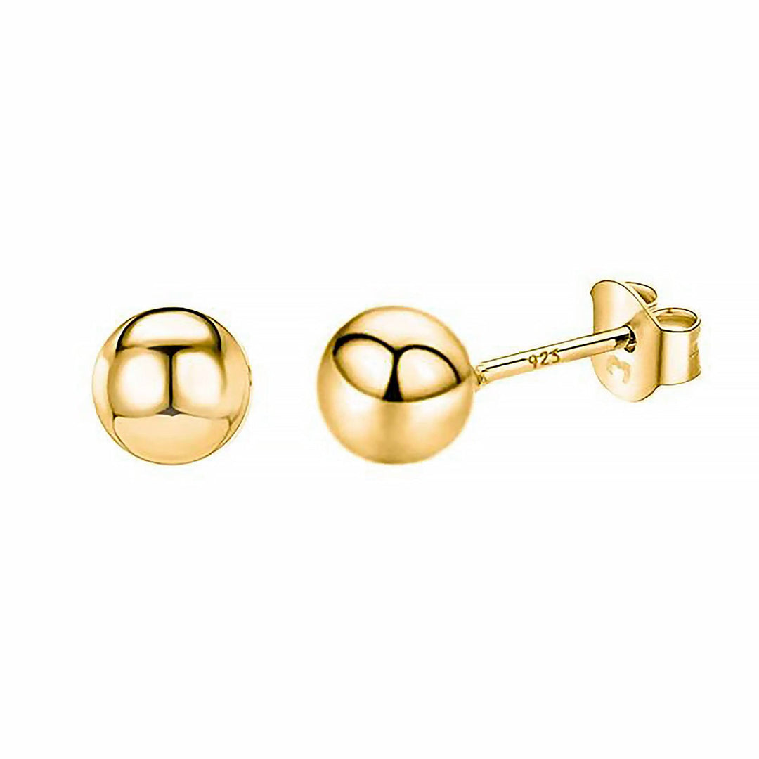 Minimalist Earrings - Lunara-0.16 in-18K gold plated-The Livary