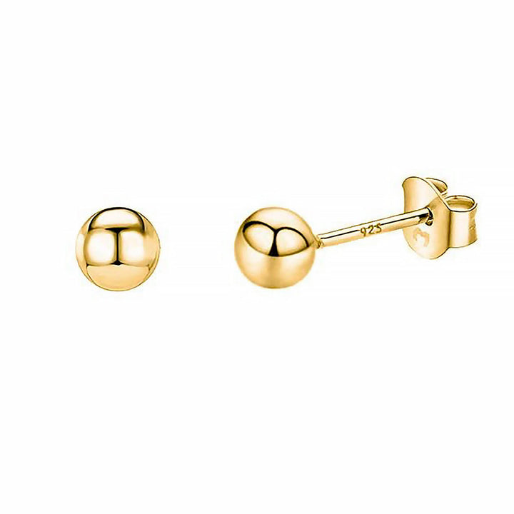 Minimalist Earrings - Lunara-0.12 in-18K gold plated-The Livary