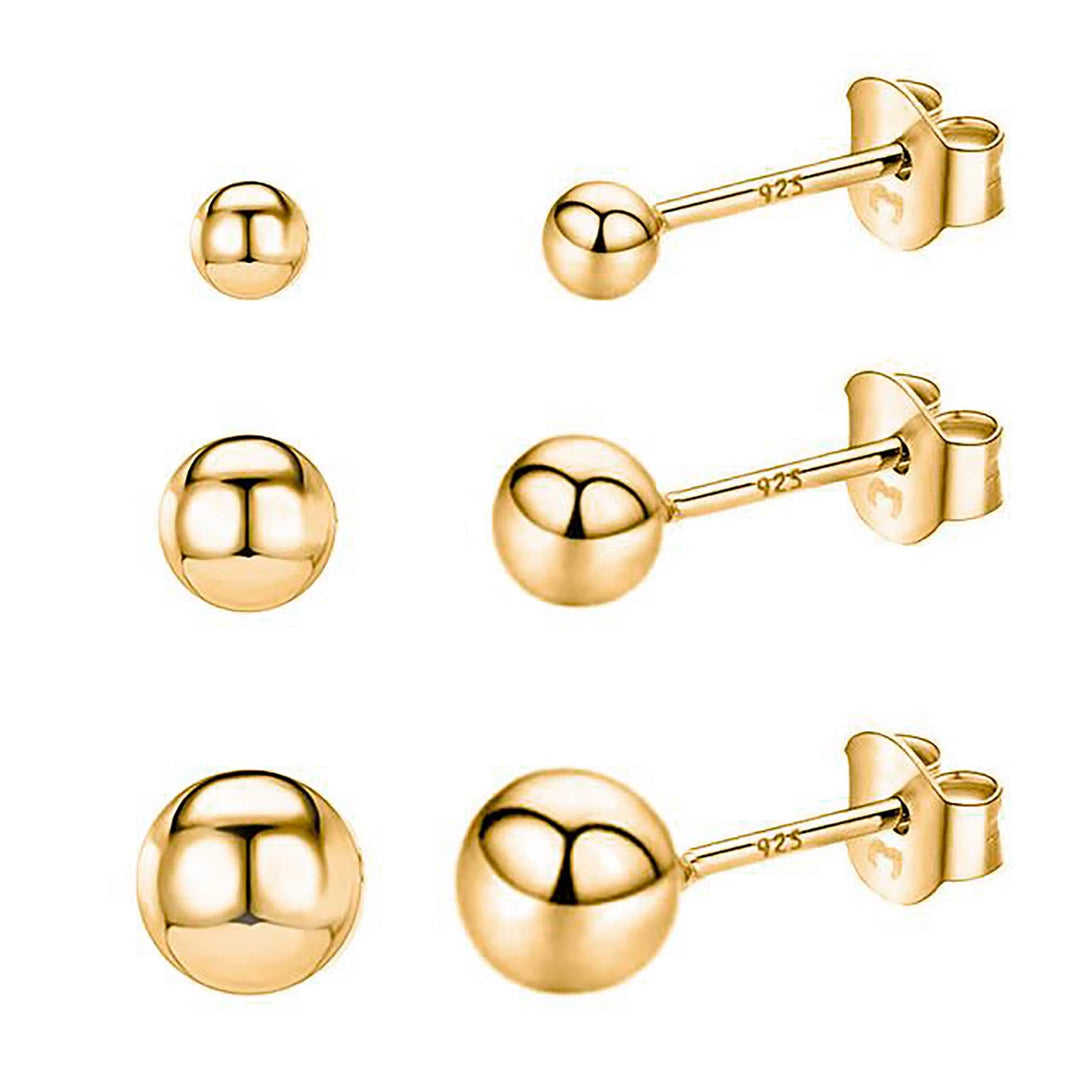 Minimalist Earrings - Lunara-Set (All sizes)-18K gold plated-The Livary