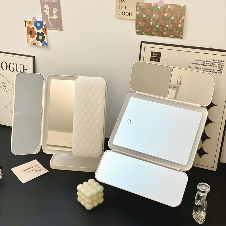 LED Make-up Mirror with Triple Lighting - Clara-White-The Livary