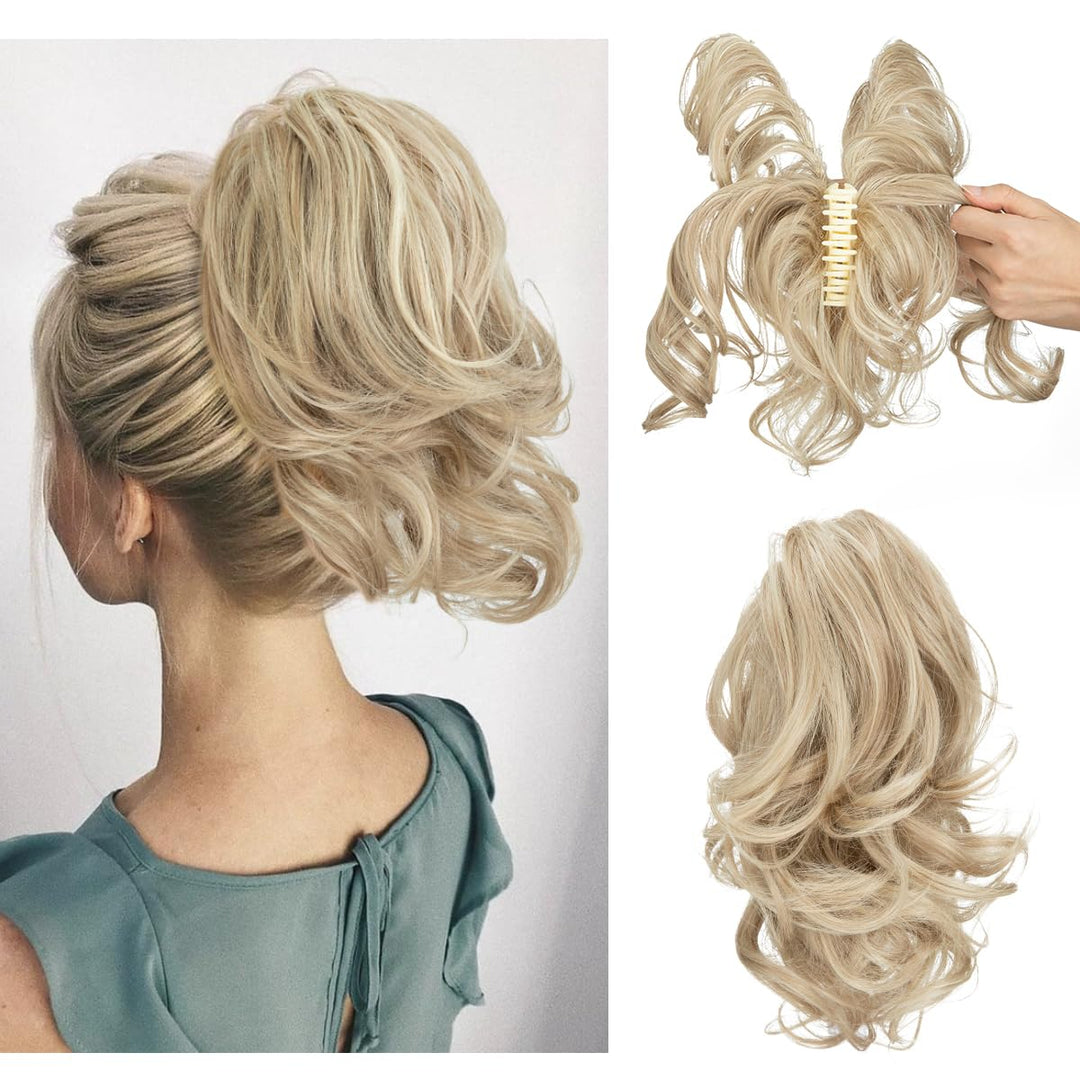Curly Ponytail Hair Extension – Mira-Blonde-The Livary