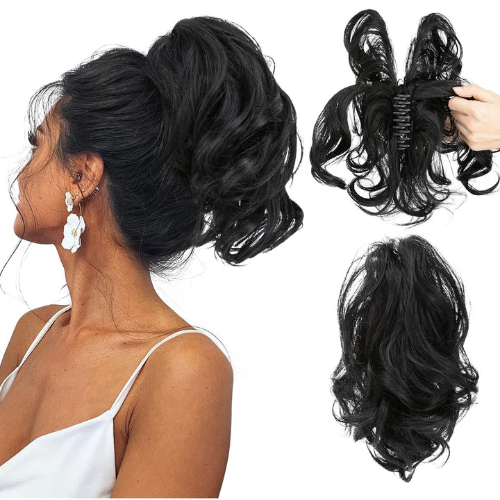 Curly Ponytail Hair Extension – Mira-Black-The Livary