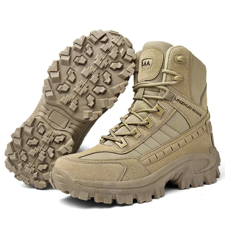 Waterproof Tactical Work Boots with Anti-Puncture – TrailForce Tactical-Beige-6-The Livary