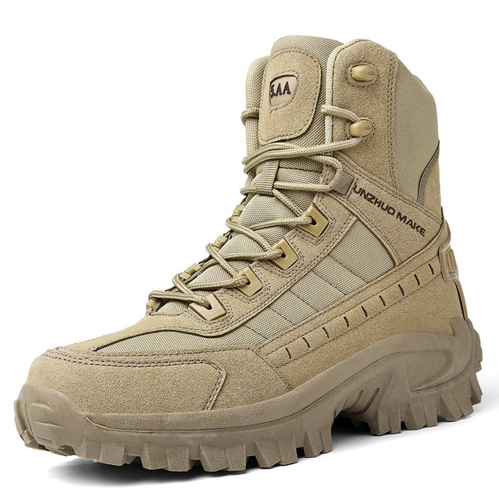 Waterproof Tactical Work Boots with Anti-Puncture – TrailForce Tactical-Beige-6-The Livary