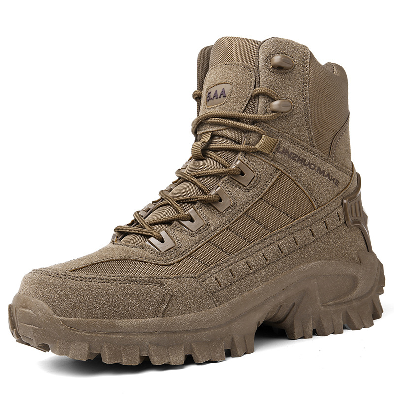 Waterproof Tactical Work Boots with Anti-Puncture – TrailForce Tactical-Beige-6-The Livary
