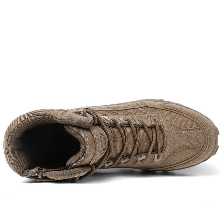 Waterproof Tactical Work Boots with Anti-Puncture – TrailForce Tactical-Beige-6-The Livary