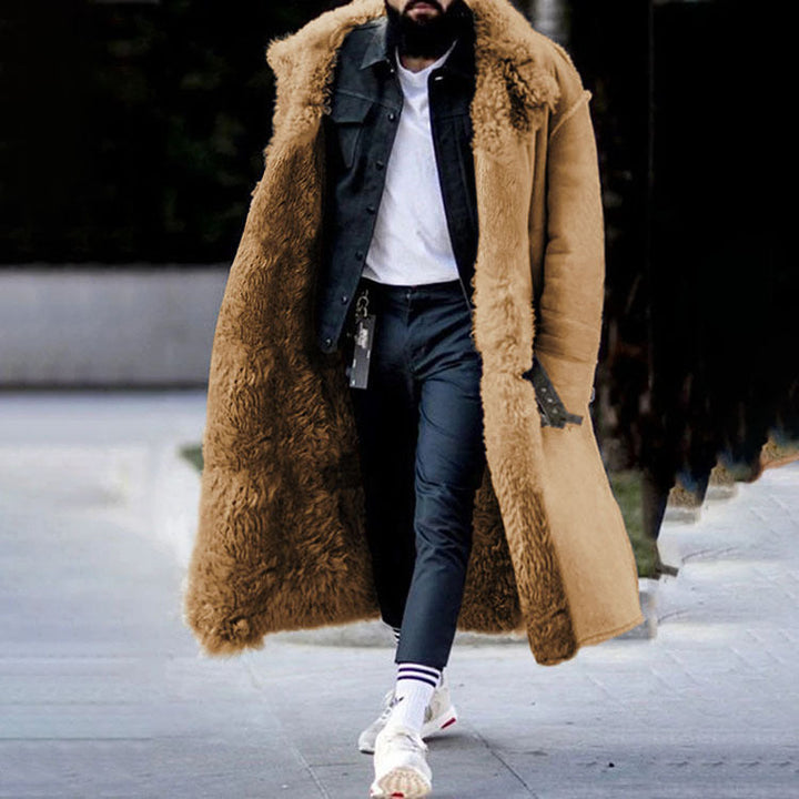 Long Luxury Winter Coat for Men - Arden-Khaki-M-The Livary