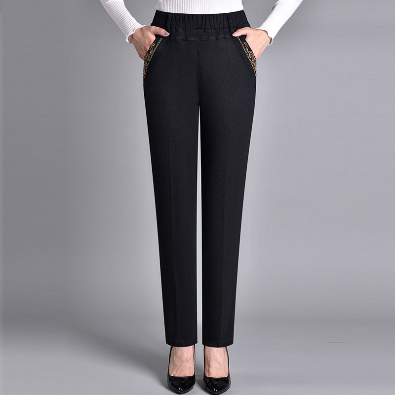 Push-up Jeans - Ella with warm inner lining and perfect fit!-Black (without lining)-XL-The Livary
