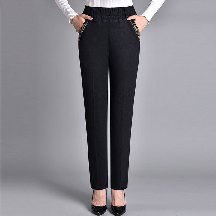 Push-up Jeans - Ella with warm inner lining and perfect fit!-Black (without lining)-XL-The Livary