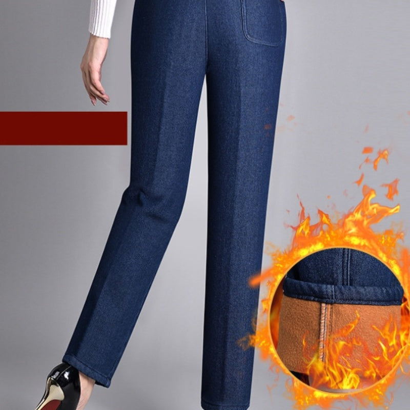 Push-up Jeans - Ella with warm inner lining and perfect fit!-Light blue (without lining)-XL-The Livary