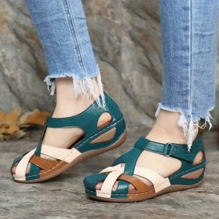 Orthopaedic comfort sandals for women – Sophia-Red-2.5-The Livary