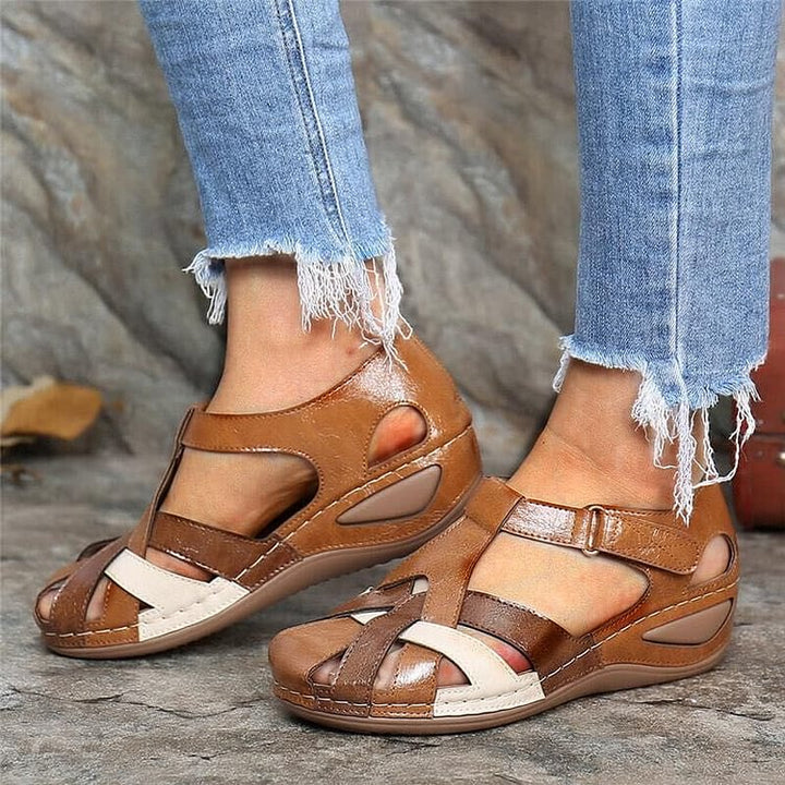 Orthopaedic comfort sandals for women – Sophia-Red-2.5-The Livary