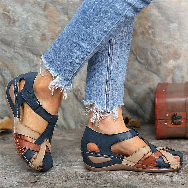 Orthopaedic comfort sandals for women – Sophia-Red-2.5-The Livary