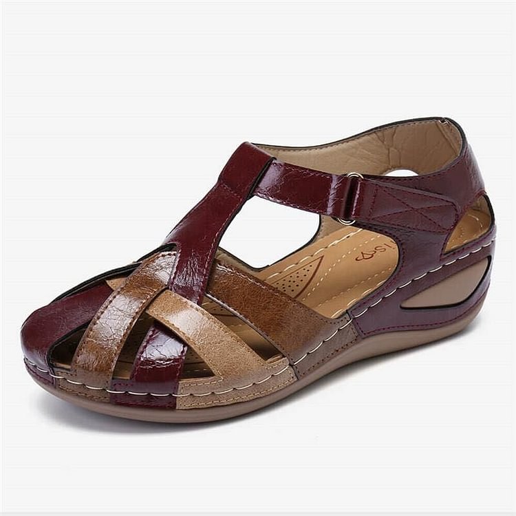 Orthopaedic comfort sandals for women – Sophia-Red-2.5-The Livary