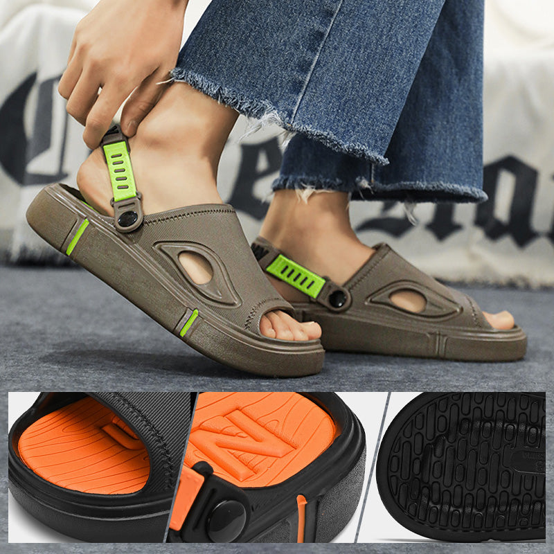 Non-slip men's beach sandals – Rafael-Black-6/6.5-The Livary