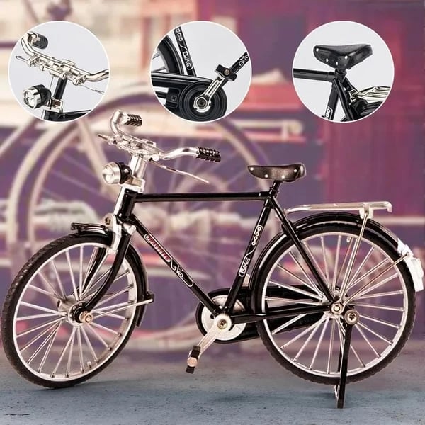 DIY Bike Model Scale - RetroCycle-Black (do-it-yourself)-The Livary
