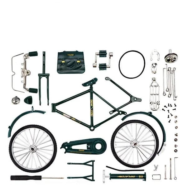 DIY Bike Model Scale - RetroCycle-Black (do-it-yourself)-The Livary