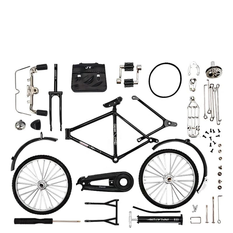 DIY Bike Model Scale - RetroCycle-Black (do-it-yourself)-The Livary