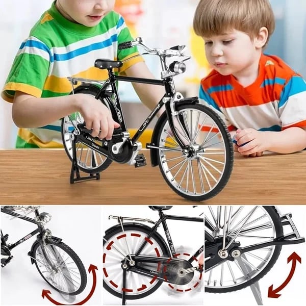 DIY Bike Model Scale - RetroCycle-Black (do-it-yourself)-The Livary